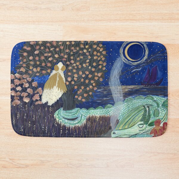 Item preview, Sleeping Dragon Guarding the Golden Fleece - Mythical Art by Jemma Jamie Skidmore designed and sold by Jemma Jamie Skidmore.