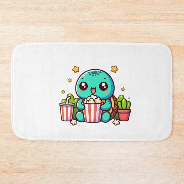 Item preview, turtle eating popcorn designed and sold by Eternalski.