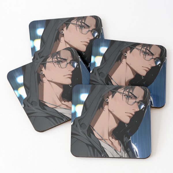 Item preview, Handsome anime boy with glasses designed and sold by DaanyaalHussain.