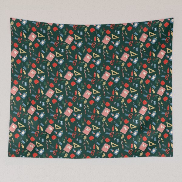 Item preview, Happy colorful back to school seamless pattern designed and sold by TinyFlowerArt.