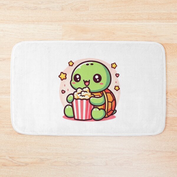 Item preview, turtle eating popcorn designed and sold by Eternalski.