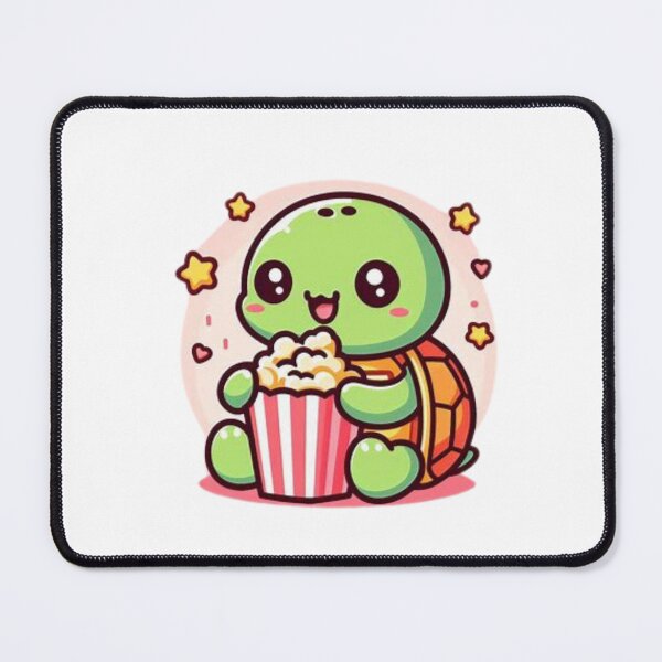 Item preview, turtle eating popcorn designed and sold by Eternalski.