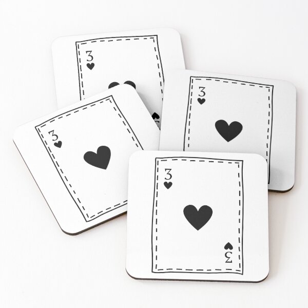 Item preview, 3 of Hearts Playing Card designed and sold by PaulinaS.