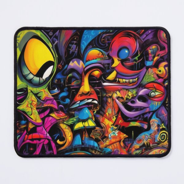 Item preview, Abstract Cartoon Faces Graffiti designed and sold by TheDarkWardrobe.