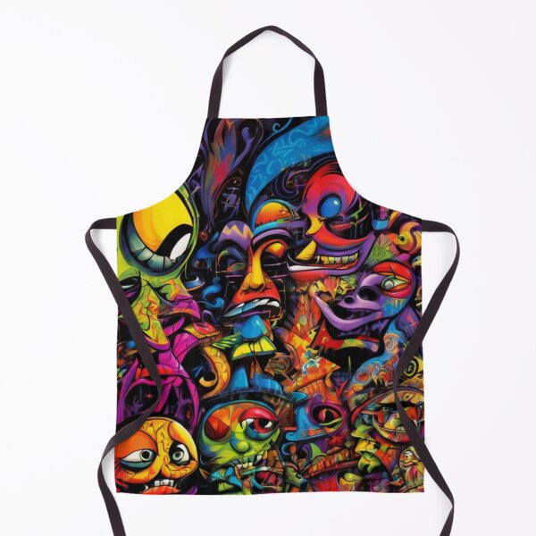 Item preview, Abstract Cartoon Faces Graffiti designed and sold by TheDarkWardrobe.