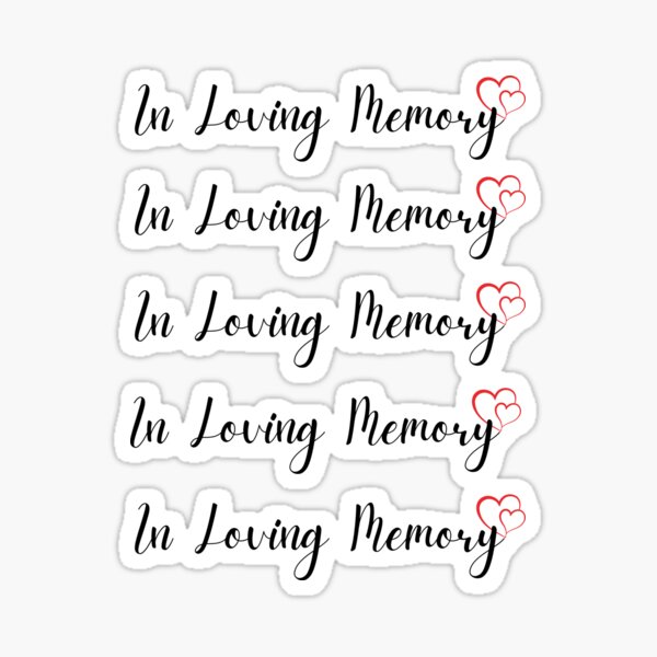 Item preview, Loving Memory  heart Sticker Pack designed and sold by JandS-In-Memory.