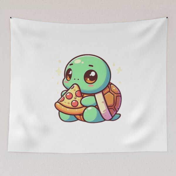 Item preview, turtle eating pizza designed and sold by Eternalski.