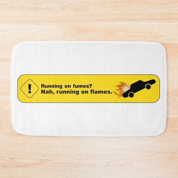 Item preview, Caution car sticker running on flames designed and sold by Kill-the-paper.