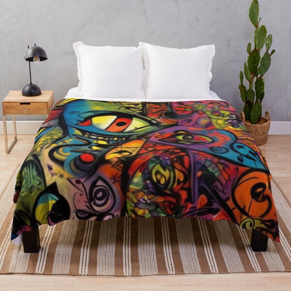 Item preview, Abstract Cartoon Faces Graffiti designed and sold by TheDarkWardrobe.