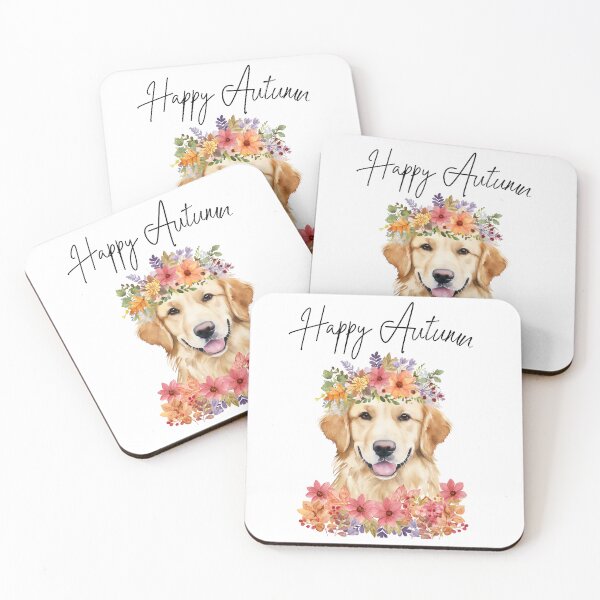 Item preview, Happy Autumn - Golden Retriever designed and sold by Holy Coast Threads (Formerly ChristianFlower).