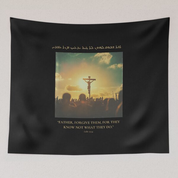 Item preview, Crucifixion of Christ – Luke 23:34 Biblical Quote Design designed and sold by Kotodama.