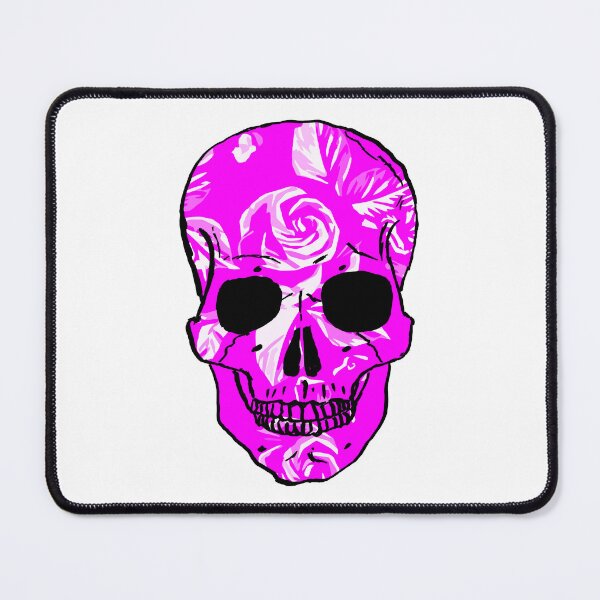 Item preview, pink flower skull designed and sold by DMFPRINTS.
