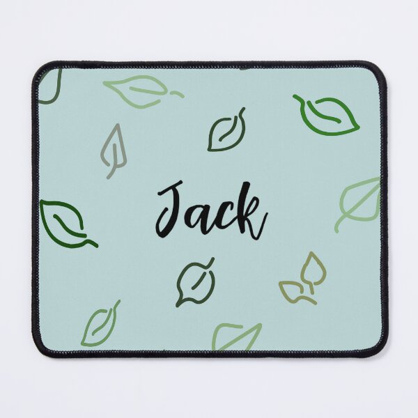 Item preview, Jack Name Leaf Pattern Blue designed and sold by ClearAndHappy.