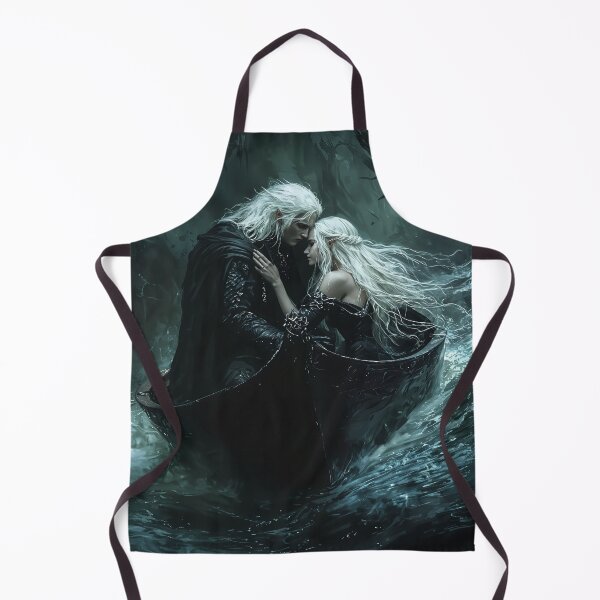 Item preview, Ethereal Embrace: Elven Lovers Adrift in the Midnight Tide designed and sold by oanaunciuleanu.