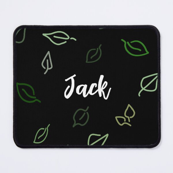 Item preview, Jack Name Leaf Pattern Black designed and sold by ClearAndHappy.