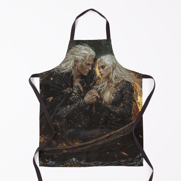 Item preview, Ethereal Embrace: Elven Lovers Adrift in the Midnight Tide designed and sold by oanaunciuleanu.