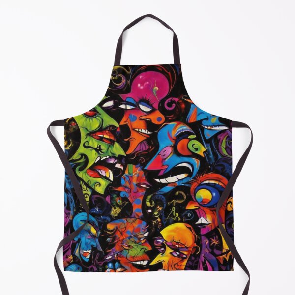 Item preview, Abstract Cartoon Faces Graffiti designed and sold by TheDarkWardrobe.