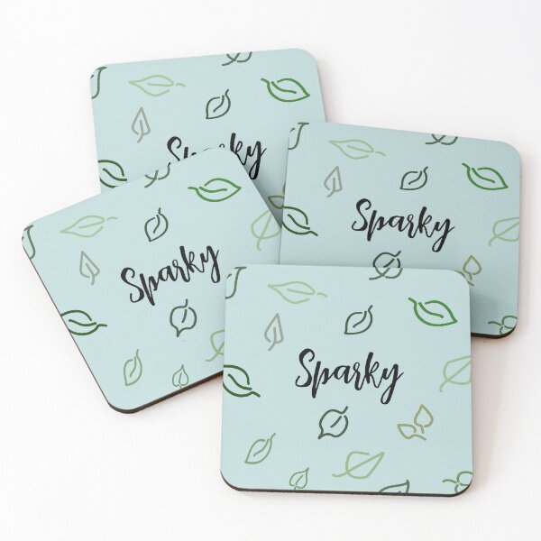 Item preview, Sparky Name Leaf Pattern Blue designed and sold by ClearAndHappy.