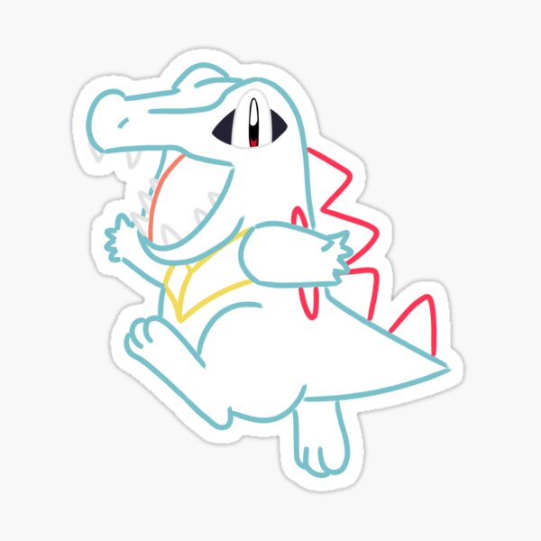 Minimalist Big Jaw Pokemon Sticker