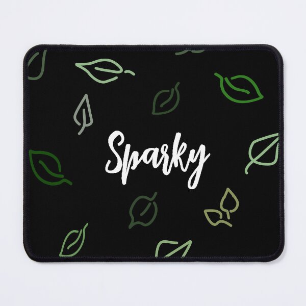 Item preview, Sparky Name Leaf Pattern Black designed and sold by ClearAndHappy.