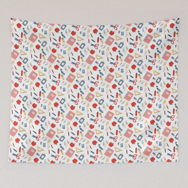 Item preview, Simple colorful back to school seamless pattern designed and sold by TinyFlowerArt.