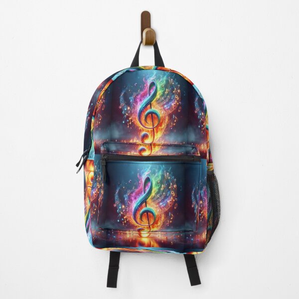 Item preview, Treble In A Blaze Of Music Notation AI Generated designed and sold by BrightrDayMusicArt.