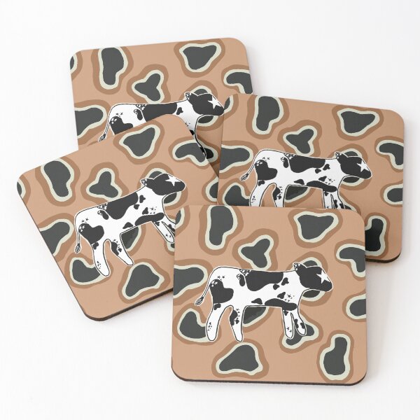 Item preview, star cow on cow print background designed and sold by Nys-crafts.