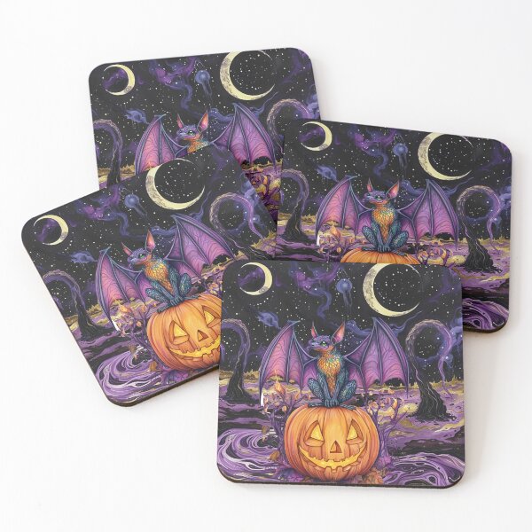 Item preview, Cosmic Halloween Twilight Familiar Starlit Spells. designed and sold by DigitalArtByNow.
