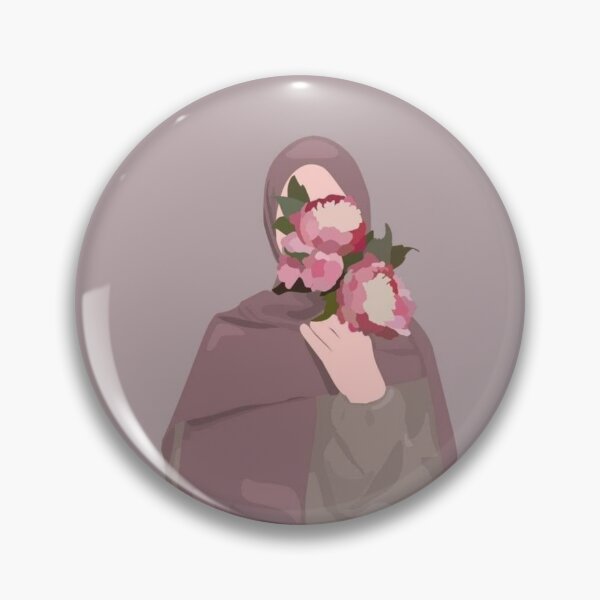 Item preview, Muslim hijabi girl with Flowers designed and sold by girlstrend.