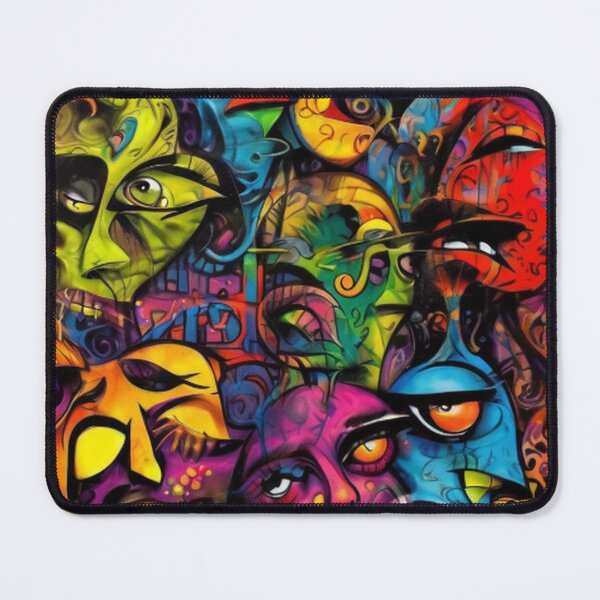 Item preview, Abstract Cartoon Faces Graffiti designed and sold by TheDarkWardrobe.