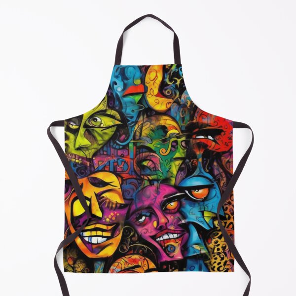 Item preview, Abstract Cartoon Faces Graffiti designed and sold by TheDarkWardrobe.