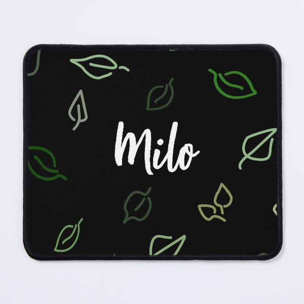 Item preview, Milo Name Leaf Pattern Black designed and sold by ClearAndHappy.