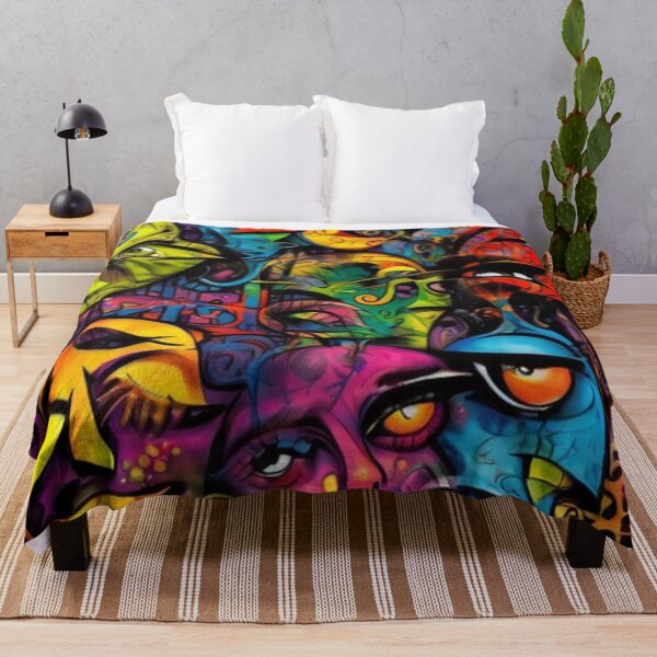 Item preview, Caras de dibujos animados abstractos, grafitis designed and sold by TheDarkWardrobe.