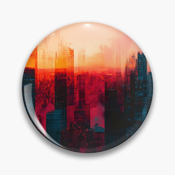 Artikelvorschau, Neon City: Glitchcore-Metropole entworfen und verkauft von AI-Only Creations.