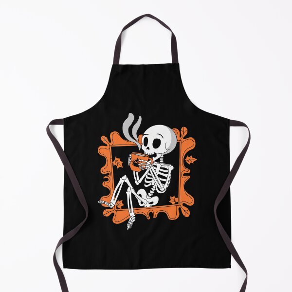 Item preview, Vintage Halloween Skeleton Pumpkin Spice Latte Syrup Creamer designed and sold by CHday.