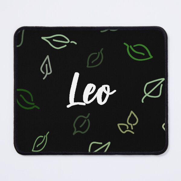 Item preview,  Leo Name Leaf Pattern Black designed and sold by ClearAndHappy.