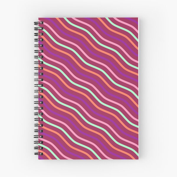 Item preview, Rainbow Colored Varying Wave Lines Parallel Wavy Strips designed and sold by EvergreenMotifs.