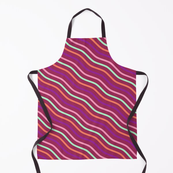 Item preview, Rainbow Colored Varying Wave Lines Parallel Wavy Strips designed and sold by EvergreenMotifs.