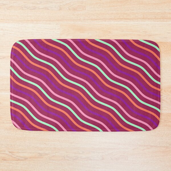 Item preview, Rainbow Colored Varying Wave Lines Parallel Wavy Strips designed and sold by EvergreenMotifs.