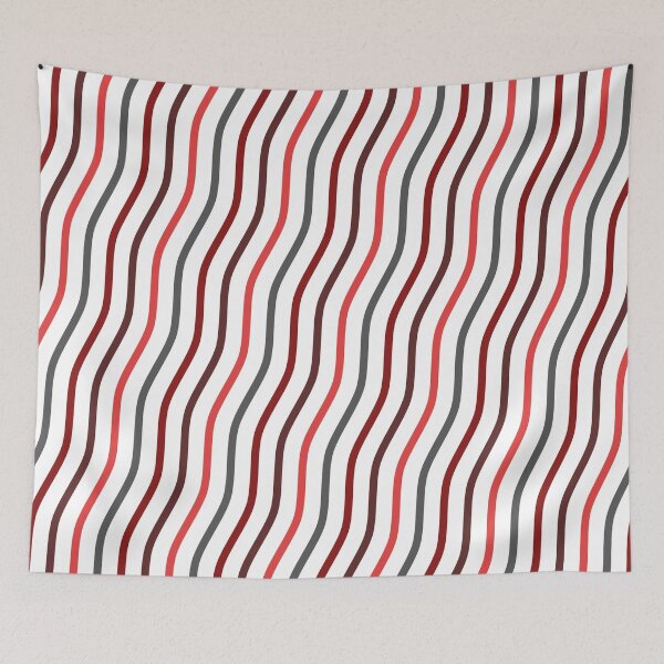 Item preview, Rainbow Colored Varying Wave Lines Parallel Wavy Strips designed and sold by EvergreenMotifs.