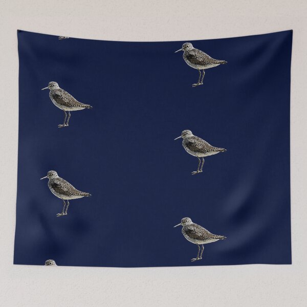 Item preview, Solitary Sandpiper White Alternate Design  designed and sold by designsasstultd.