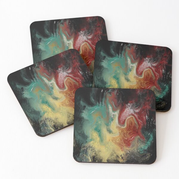 Item preview, Digital Fluid Art, Cells and Bubbles, Black background designed and sold by MayGreenAbgrall.