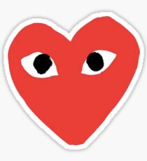 heart with eyes sticker Sticker