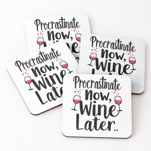 Item preview, Procrastinate Now Wine Later Funny Wine Lover designed and sold by QuirkPrint.
