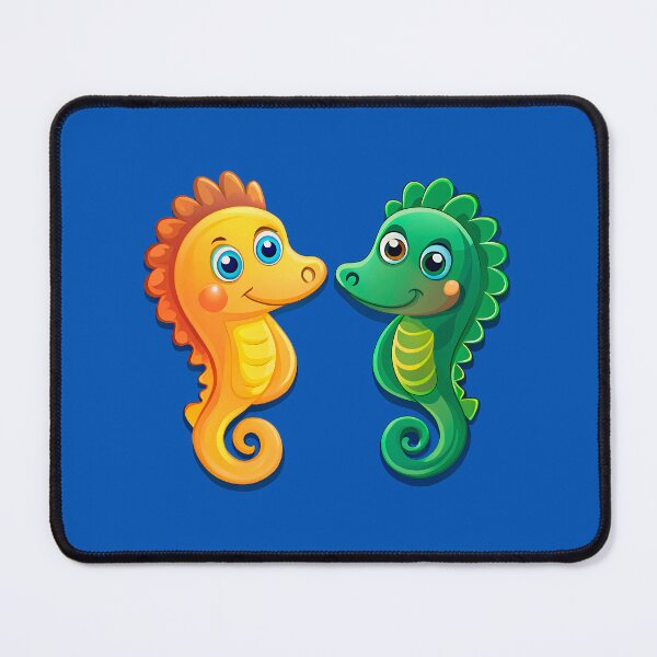 Item preview, Pattern of Friendly and Fun Seahorses - Seamless Pattern #6 designed and sold by Second Draft Visuals.