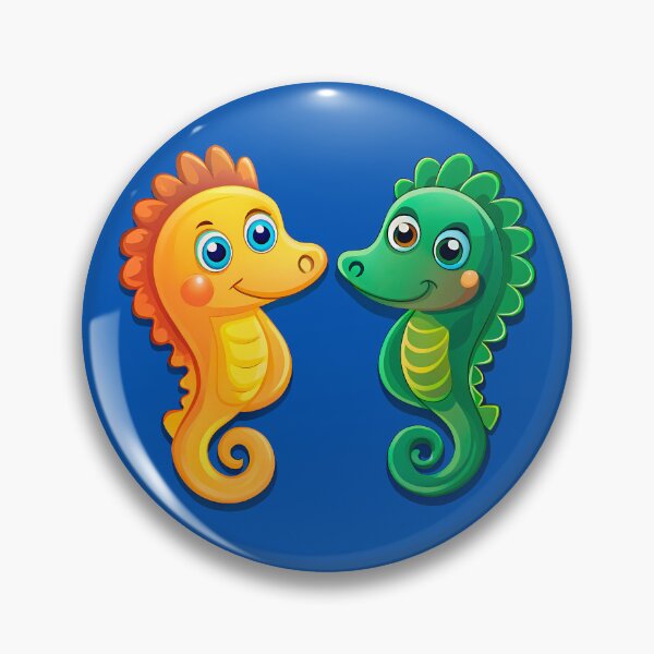 Item preview, Pattern of Friendly and Fun Seahorses - Seamless Pattern #6 designed and sold by Second Draft Visuals.