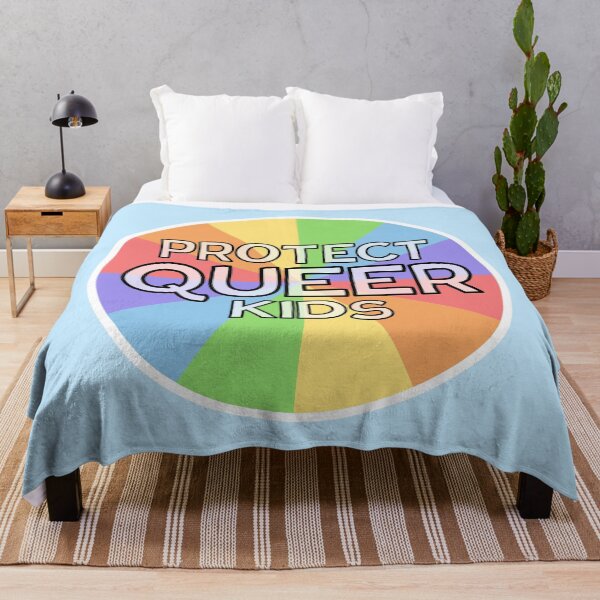 Item preview, Protect Queer Kids (pastel/black badge) designed and sold by EmiMills.