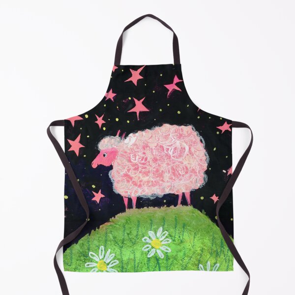 Item preview, Pink Sheep Under the Stars - Whimsical Illustration by Jemma Jamie Skidmore designed and sold by Jemma Jamie Skidmore.
