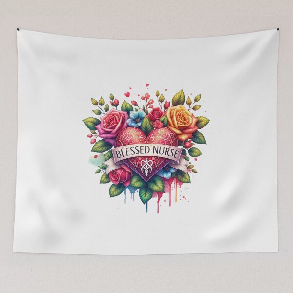 Item preview, Heartfelt Care – Stethoscope & Floral Nurse Art designed and sold by artedigital99.