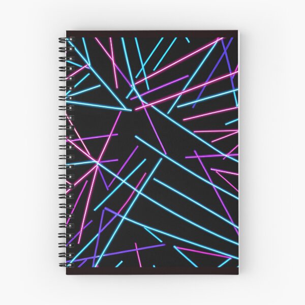 Item preview, Neon laser lights many black background pattern repeating  designed and sold by cheekylorns.